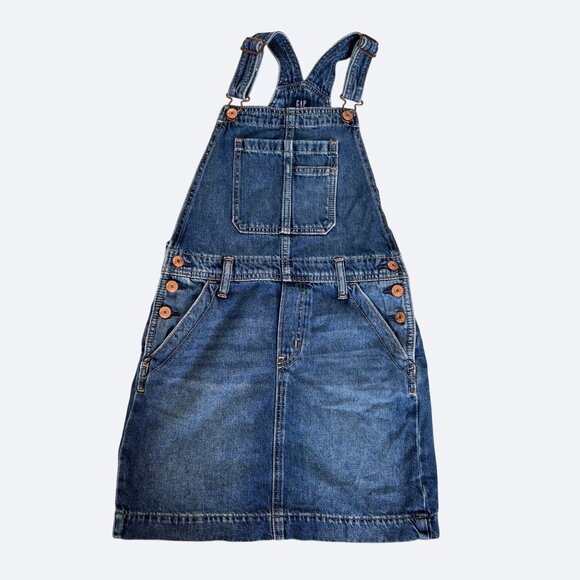 GAP Other - Gap Kids Girls Denim Overall Dress L 10 Adjustable Straps Shirtall